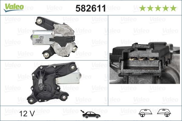 Valeo 582611 - Stikla tīrītāju motors ps1.lv