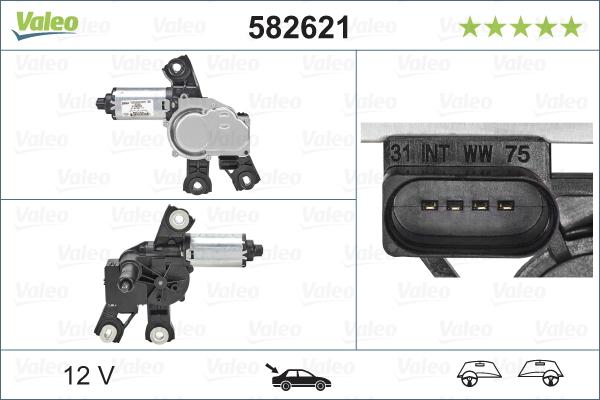 Valeo 582621 - Stikla tīrītāju motors ps1.lv