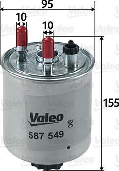 Valeo 587549 - Degvielas filtrs ps1.lv