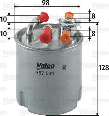 Valeo 587544 - Degvielas filtrs ps1.lv