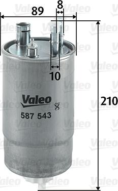 Valeo 587543 - Degvielas filtrs ps1.lv