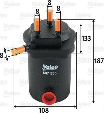 Valeo 587555 - Degvielas filtrs ps1.lv