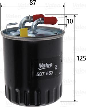 Valeo 587552 - Degvielas filtrs ps1.lv