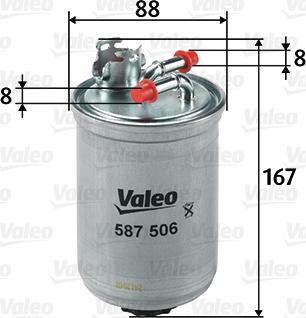 Valeo 587506 - Degvielas filtrs ps1.lv