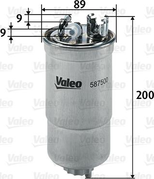 Valeo 587500 - Degvielas filtrs ps1.lv