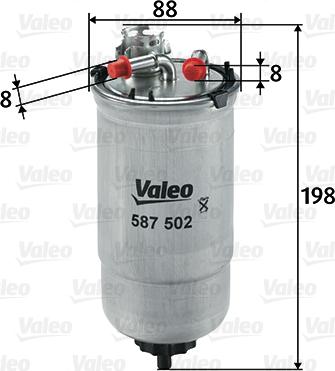 Valeo 587502 - Degvielas filtrs ps1.lv