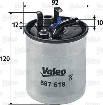 Valeo 587519 - Degvielas filtrs ps1.lv