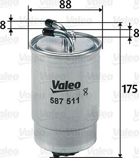Valeo 587511 - Degvielas filtrs ps1.lv