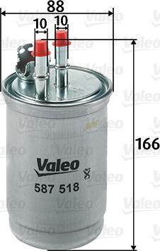 Valeo 587518 - Degvielas filtrs ps1.lv