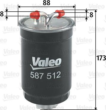 Valeo 587512 - Degvielas filtrs ps1.lv