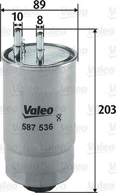 Valeo 587536 - Degvielas filtrs ps1.lv