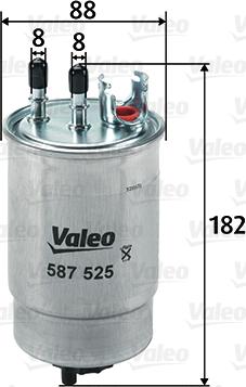 Valeo 587525 - Degvielas filtrs ps1.lv