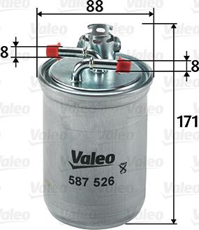 Valeo 587526 - Degvielas filtrs ps1.lv