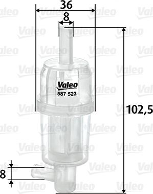 Valeo 587523 - Eļļas filtrs ps1.lv