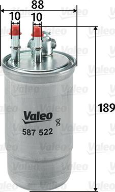 Valeo 587522 - Degvielas filtrs ps1.lv