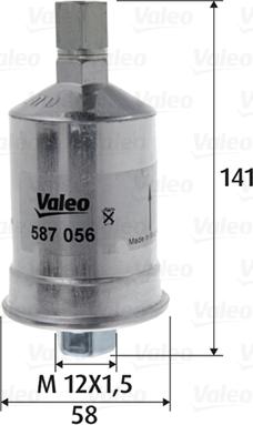 Valeo 587056 - Degvielas filtrs ps1.lv