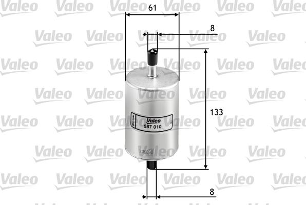 Valeo 587010 - Degvielas filtrs ps1.lv