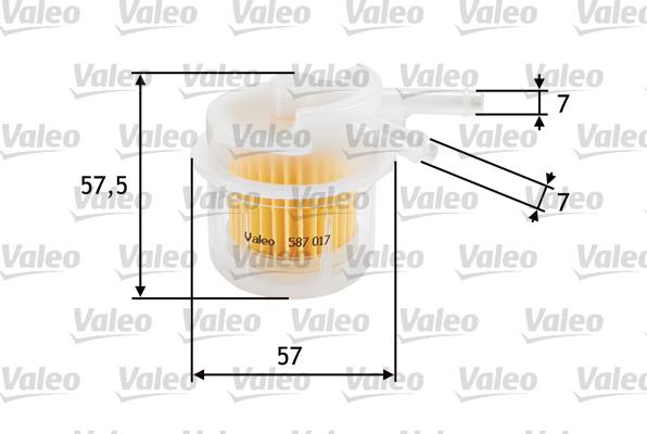 Valeo 587017 - Degvielas filtrs ps1.lv