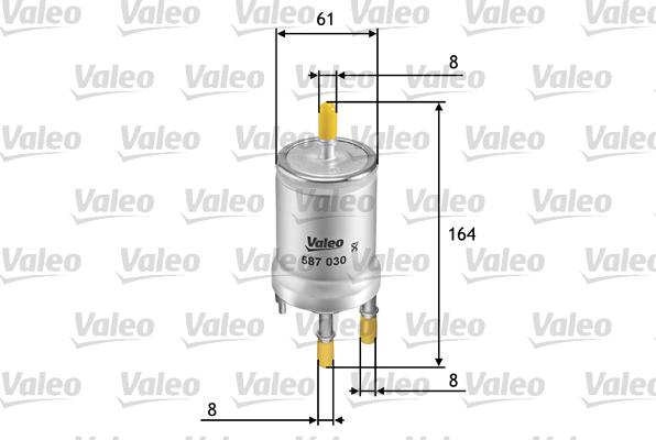 Valeo 587030 - Degvielas filtrs ps1.lv