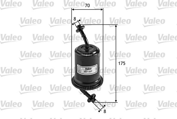 Valeo 587037 - Degvielas filtrs ps1.lv