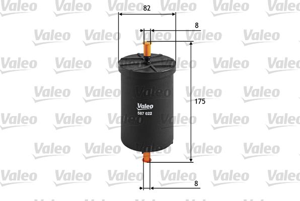 Valeo 587022 - Degvielas filtrs ps1.lv