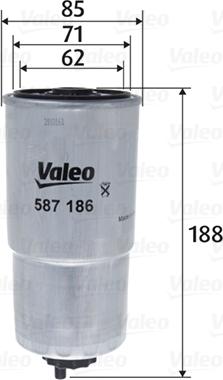 Valeo 587186 - Degvielas filtrs ps1.lv