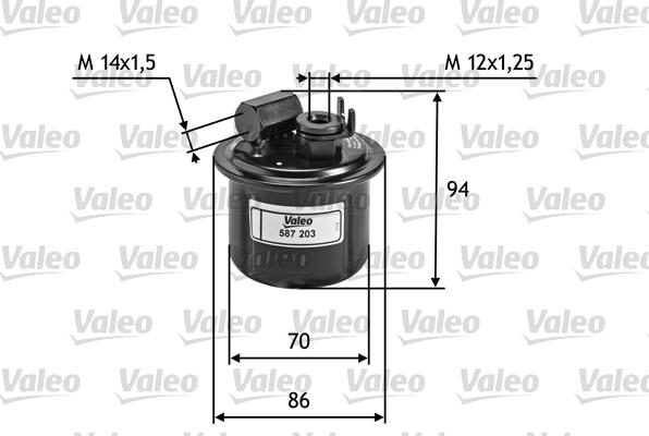 Valeo 587203 - Degvielas filtrs ps1.lv