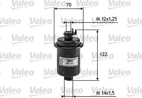 Valeo 587211 - Degvielas filtrs ps1.lv