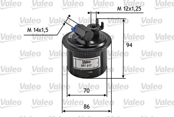 Valeo 587217 - Degvielas filtrs ps1.lv