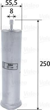 Valeo 587749 - Degvielas filtrs ps1.lv