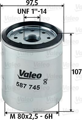 Valeo 587745 - Degvielas filtrs ps1.lv