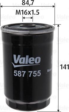 Valeo 587755 - Degvielas filtrs ps1.lv