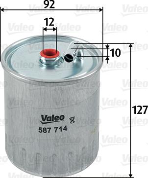 Valeo 587714 - Degvielas filtrs ps1.lv