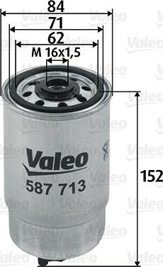 Valeo 587713 - Degvielas filtrs ps1.lv