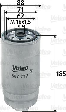 Valeo 587712 - Degvielas filtrs ps1.lv