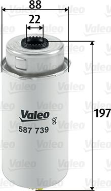 Valeo 587739 - Degvielas filtrs ps1.lv