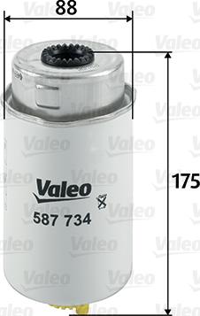 Valeo 587734 - Degvielas filtrs ps1.lv