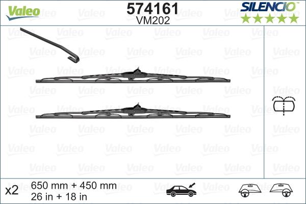 Valeo 574161 - Stikla tīrītāja slotiņa ps1.lv