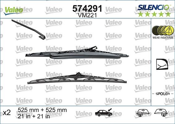 Valeo 574291 - Stikla tīrītāja slotiņa ps1.lv