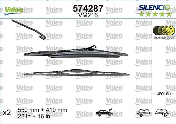 Valeo 574287 - Stikla tīrītāja slotiņa ps1.lv