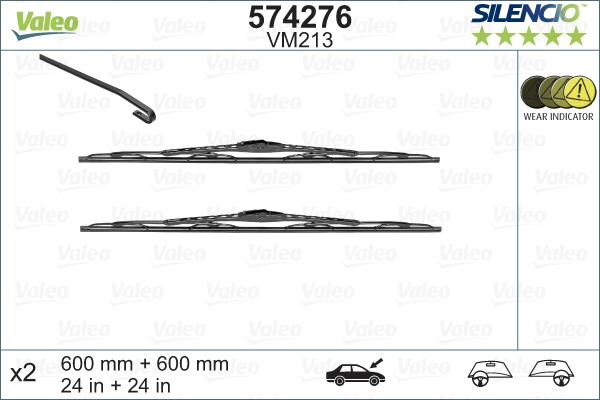 Valeo 574276 - Stikla tīrītāja slotiņa ps1.lv