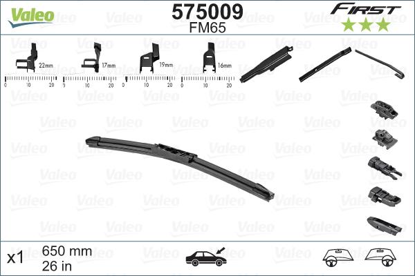 Valeo 575009 - Stikla tīrītāja slotiņa ps1.lv