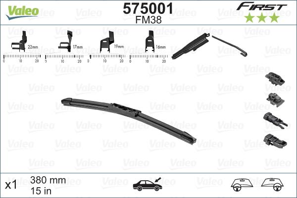 Valeo 575001 - Stikla tīrītāja slotiņa ps1.lv