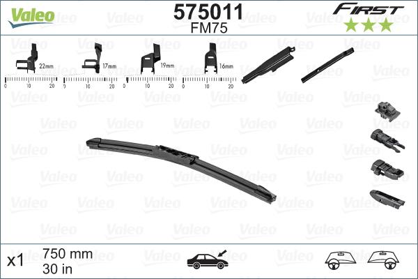 Valeo 575011 - Stikla tīrītāja slotiņa ps1.lv