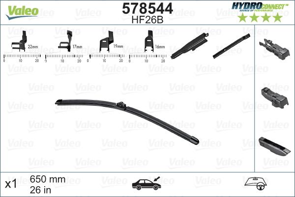 Valeo 578544 - Stikla tīrītāja slotiņa ps1.lv