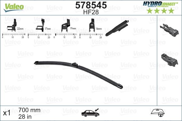 Valeo 578545 - Stikla tīrītāja slotiņa ps1.lv