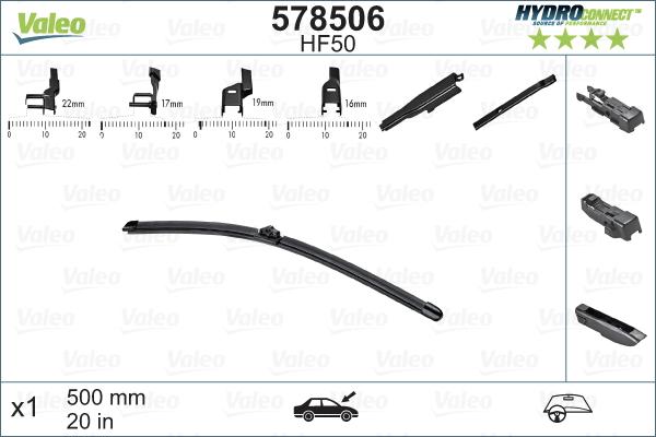 Valeo 578506 - Stikla tīrītāja slotiņa ps1.lv