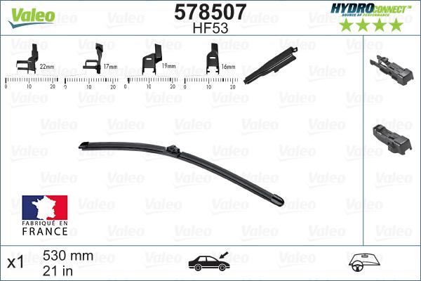 Valeo 578507 - Stikla tīrītāja slotiņa ps1.lv