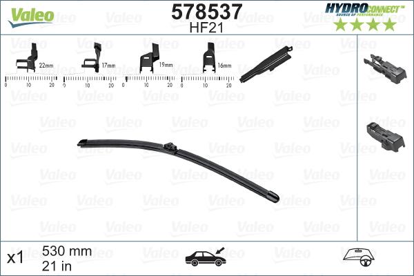 Valeo 578537 - Stikla tīrītāja slotiņa ps1.lv