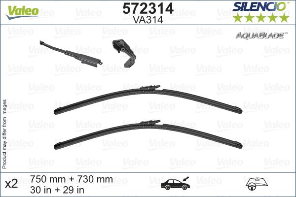 Valeo 572314 - Stikla tīrītāja slotiņa ps1.lv